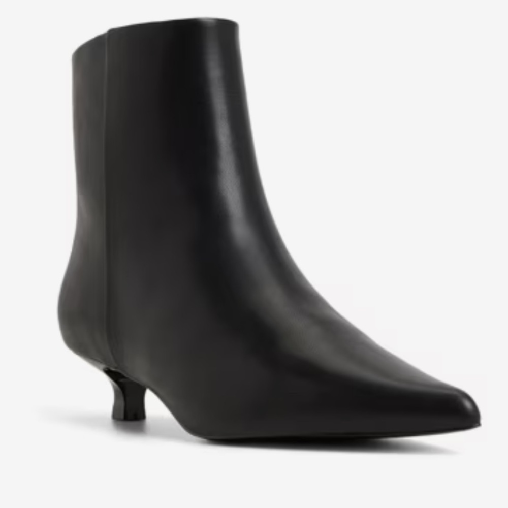 Aldo Joanna Black Kitten Heel Boot -7.5